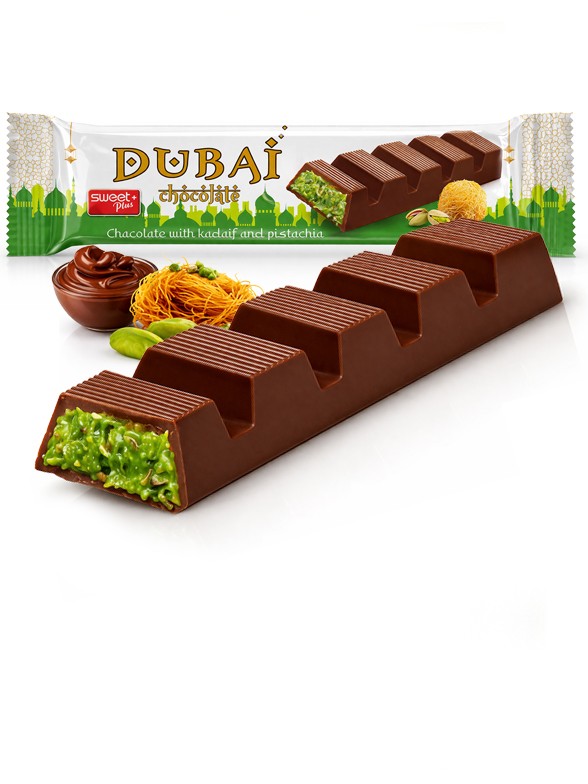 Chocolatina Dubai de Kataifi y Crema de Pistacho 45g.