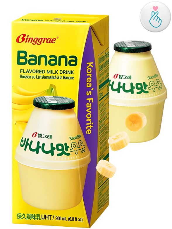 Batido Binggrae Coreano de Plátano | Nº1 en Corea | 200 ml.