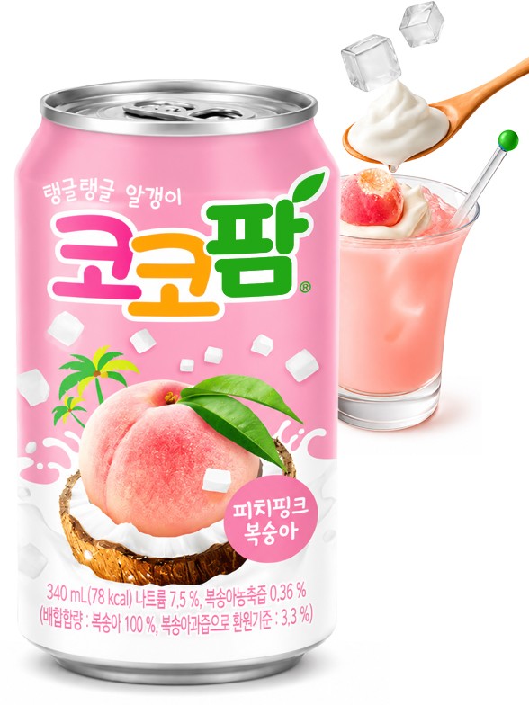 Bebida Coreana de Melocotón con Leche y Coco Jelly | Milky Momo 340 ml.