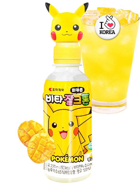 Bebida Jelly Style Coreana de Mango | Pikachu 220 ml.