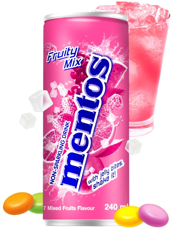Bebida de Mentos Fruit Mix | Jelly Toppings 240 ml.