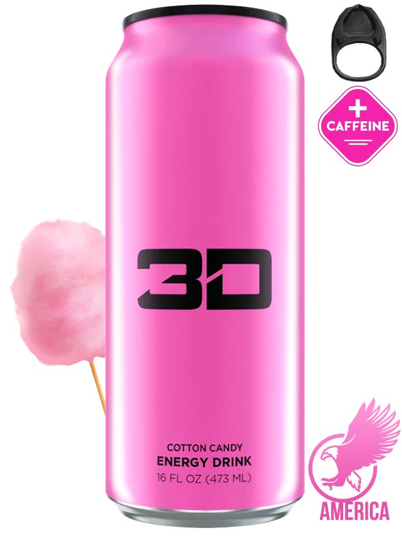 Bebida Energética 3D x Christian Guzman | Algodón de Azúcar 473 ml.
