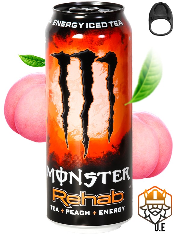 Bebida Energética Monster Rehab Classic Peach Tea | UE 500 ml.
