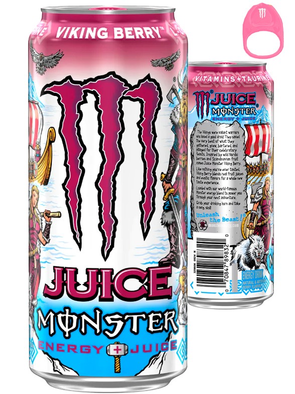 Bebida Energética Monster Energy Juice Viking Berry | Edición U.S.A. | 473 ml.