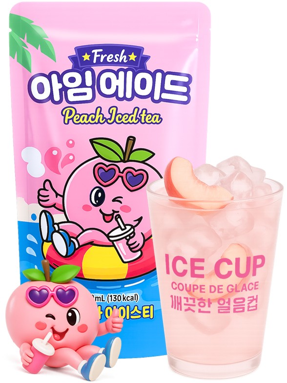 Té Negro Coreano de Melocotón Ice | Iced Tea Pouch 230 ml.