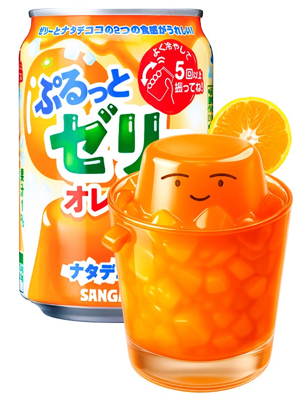 Refresco de Naranja con Gelatina y Nata de Coco 280g.