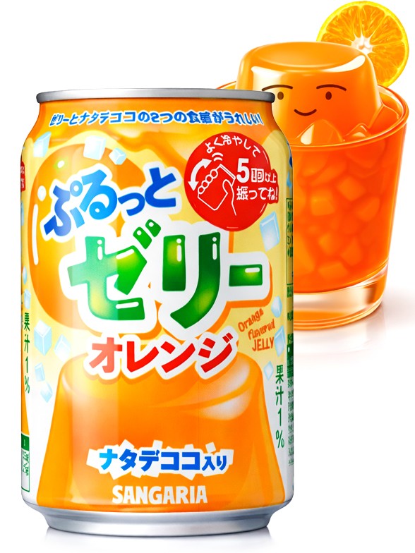 Refresco de Naranja con Gelatina y Nata de Coco 280g.