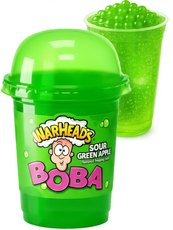 Bebida Bubble de Manzana Verde y Bobas Ácidas | Warheads Sour 400 ml.