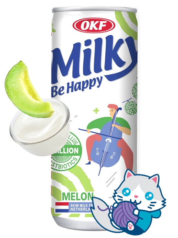 Refresco Coreano Milky Be Happy Melón | OKF 250 ml.