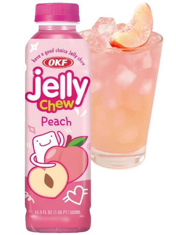 Bebida Coreana de Melocotón MOMO con Jellys 500 ml.