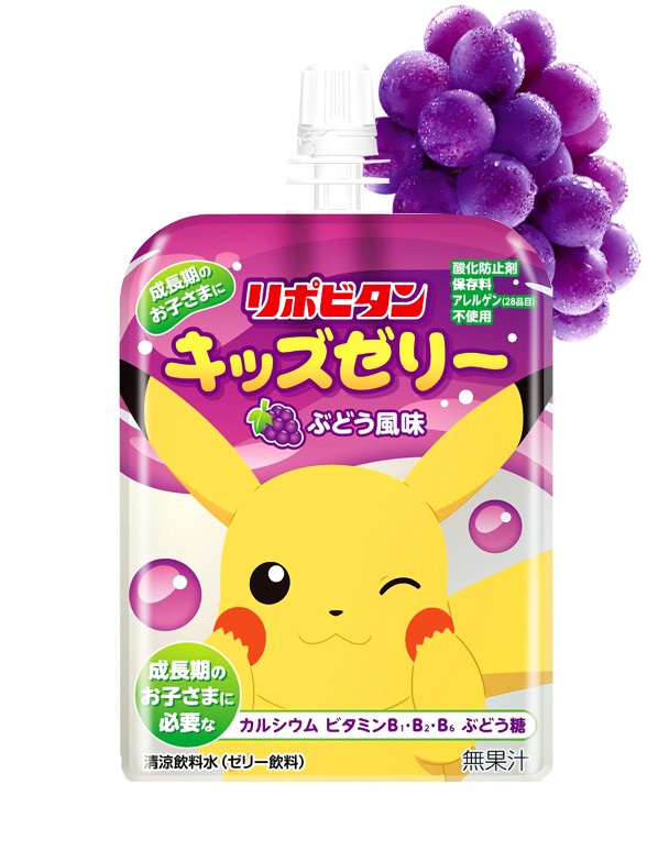 Jelly Drink de Uva | Edición Limitada Pokemon | 6 Diseños Aleatorios 125 grs.