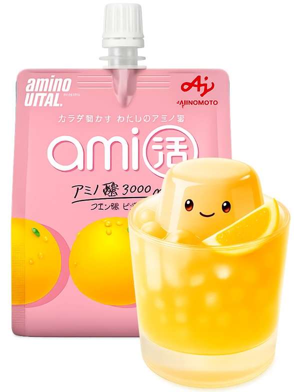 Bebida Pouch Vitaminada Jelly Konjac de Pink Pomelo | Amino Vital 180g.