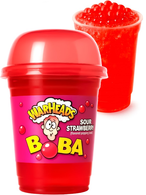 Bebida Bubble de Fresa y Bobas Ácidas | Warheads Sour 400 ml.