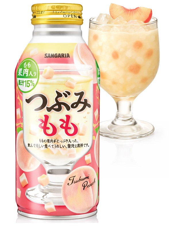 Bebida de Zumo de Melocotón Tsubumi Momo | Botella de Aluminio 380g.