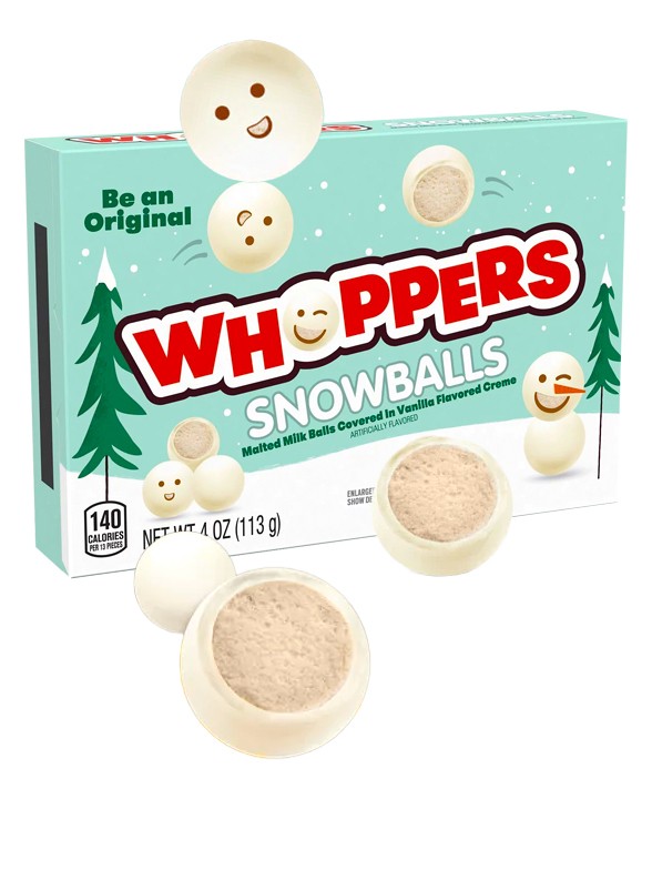 Bolitas de Chocolate Blanco y Vainilla | Whoppers Snowballs 113 grs.