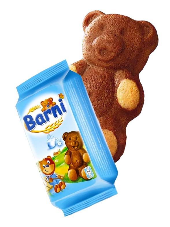 Bizcochito de Chocolate y Crema de Leche | Osito Barni 30g.