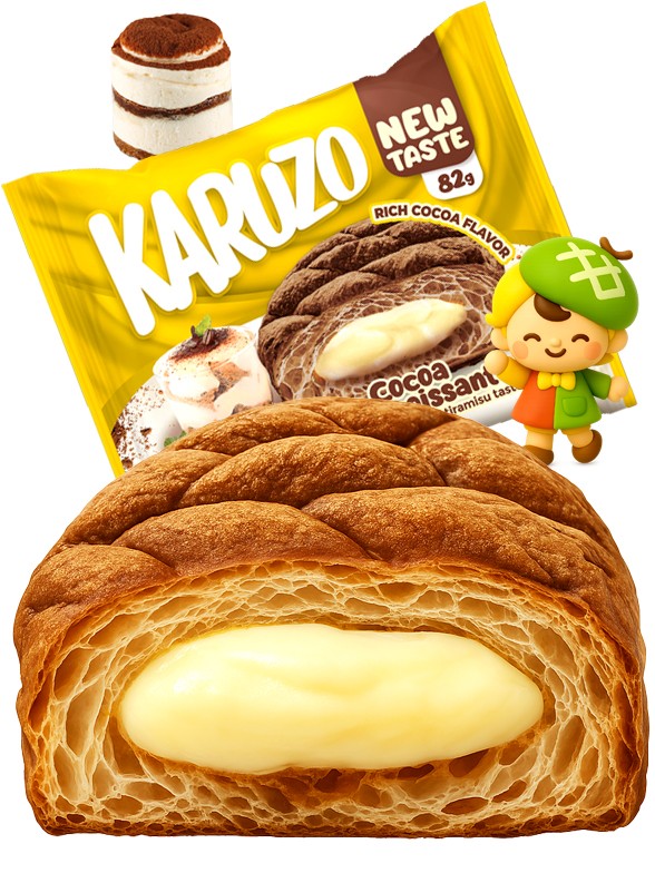 Bollo estilo Meronpan de Cacao con Tiramisú 82g.