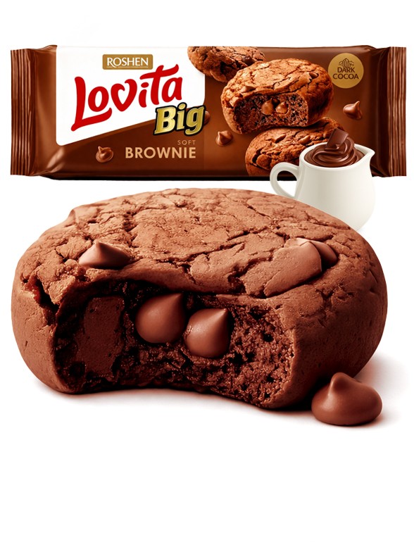 Cookies Softs Dark Brownie | Roshen 152g.