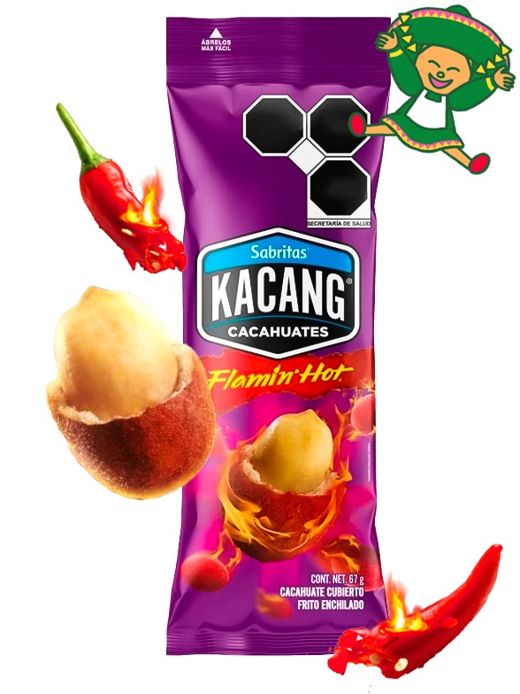 Cacahuetes Fritos con Cobertura Flamin-Hot | PURO MÉXICO!! 67 grs.