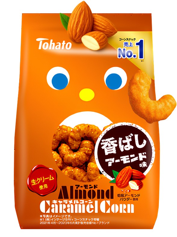 Snack Lovely Tohato Caramelo con Almendras 65g.