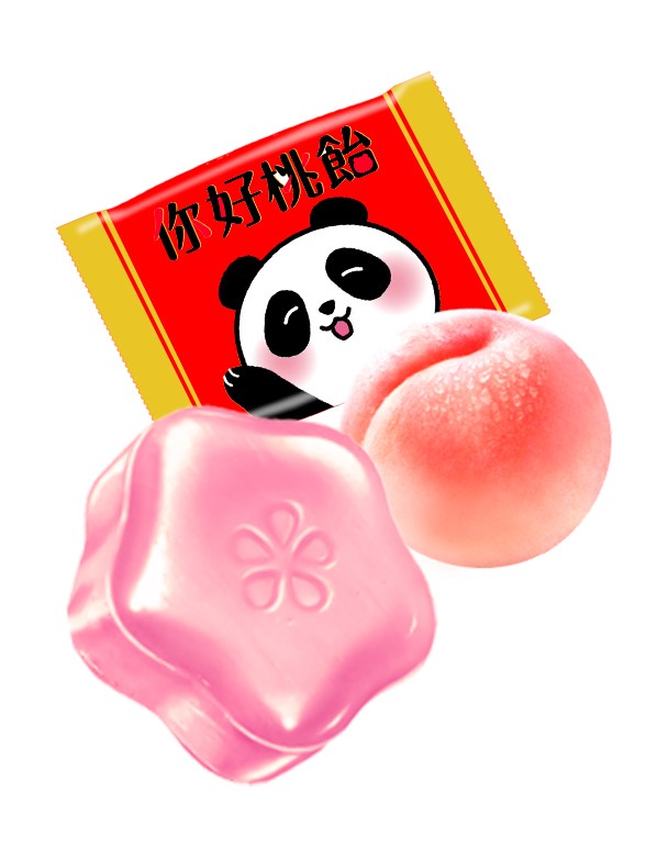 Caramelo Ni Hao Panda Melocotón Momo | Unidad