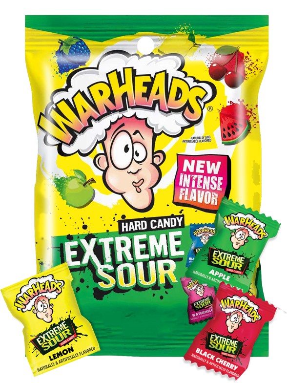Caramelos Wearheads Extreme Sour | Sabor Frutas 56 grs.