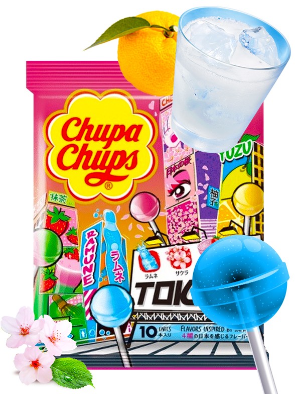 Chupa Chups Japón | 4 Sabores de Tokyo 10 unds.