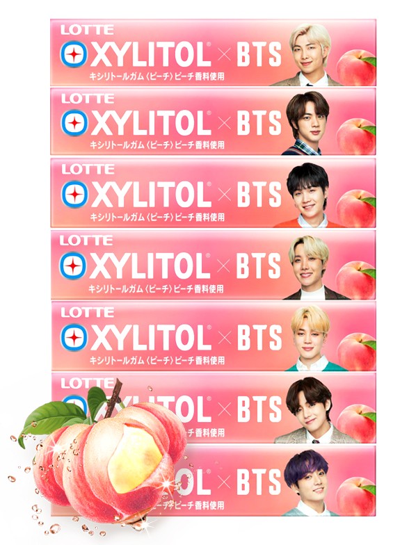 Chicles XYLITOL | Edición Extra Limitada BTS | Sabor Momo | 7 Diseños Aleatorios