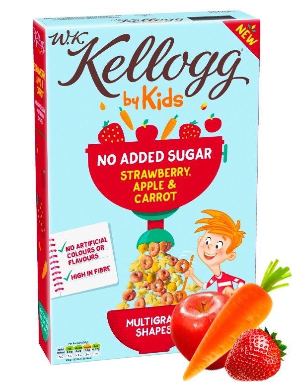 Cereales Kellogg's Kids de Fresa, Zanahoria y Manzana 350 grs. OFERTA!!
