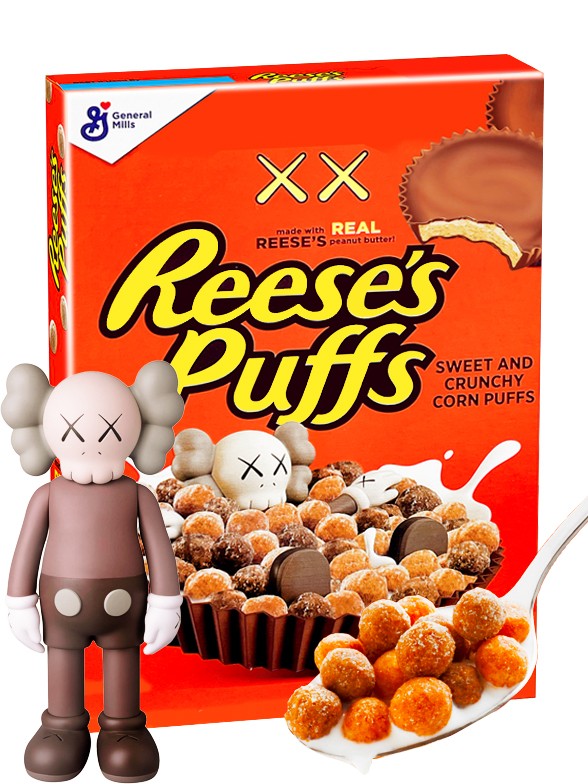 Cereales Reese's Puffs | Sabor Crema de Cacahuete | Edición KAWS 326 grs.