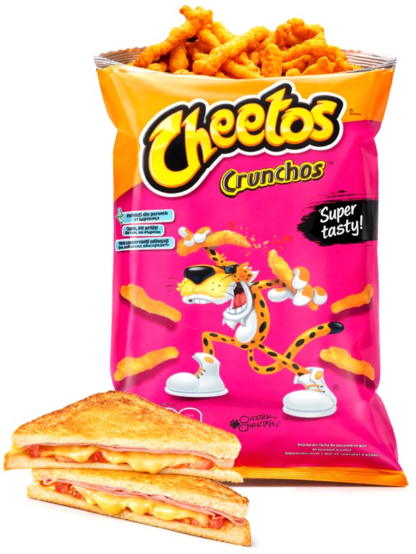 Cheetos Crunchos sabor Sandwich Jamón y Queso 60 g.