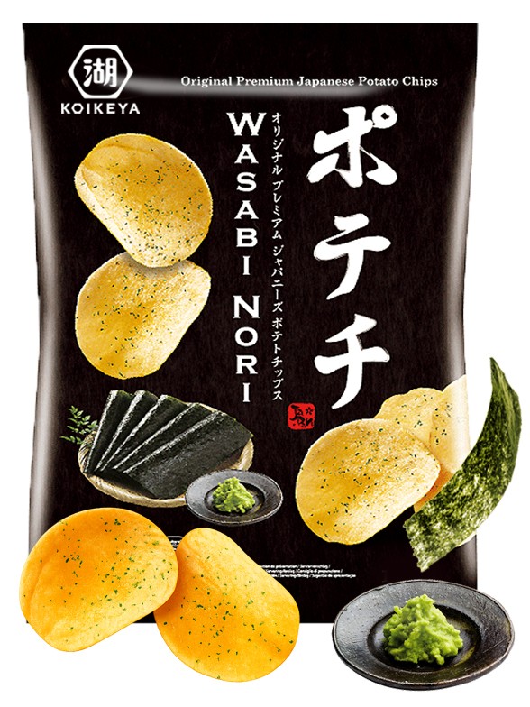 Patatas con Wasabi y Alga Nori | Kokeiya Premium 100g.