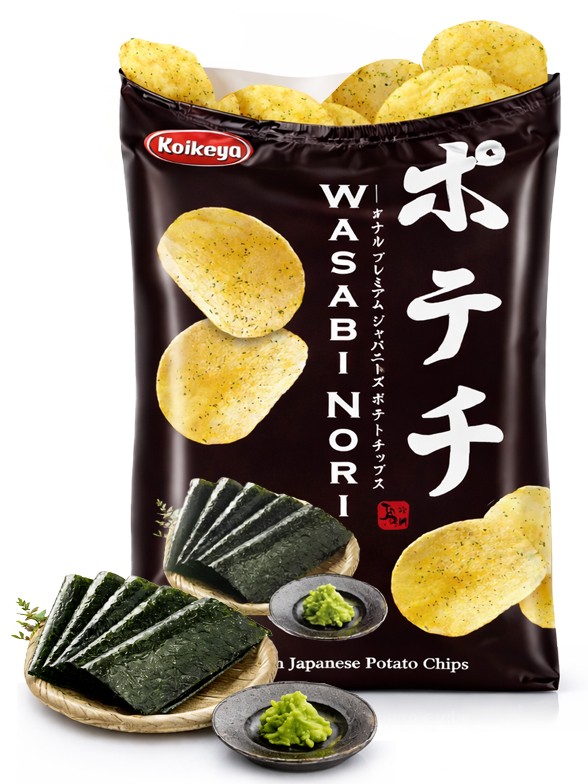 Patatas con Wasabi y Alga Nori | Kokeiya Premium 100g.