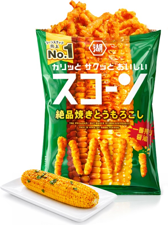 Snack estilo Cheetos Roasted de Maíz a la Soja | Koikeya 73g.