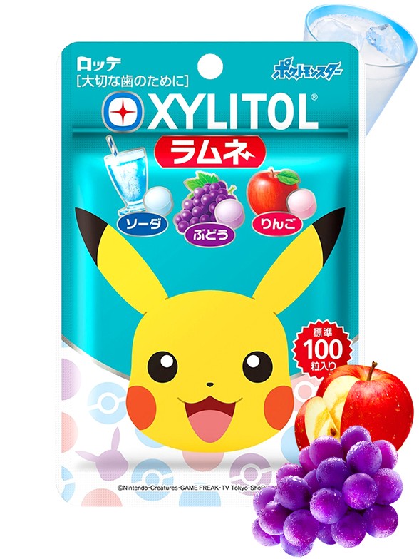 Caramelos Pokemon XYLITOL | 3 Sabores | 3 Diseños Aleatorios 32 grs.
