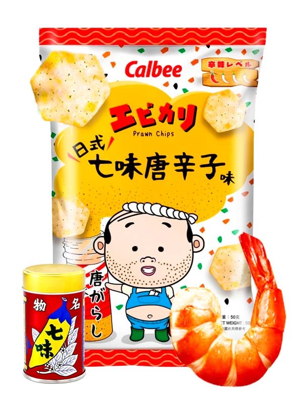 Chips de Patatas Calbee sabor Gamba Ebikari Shichimi | 50 grs.