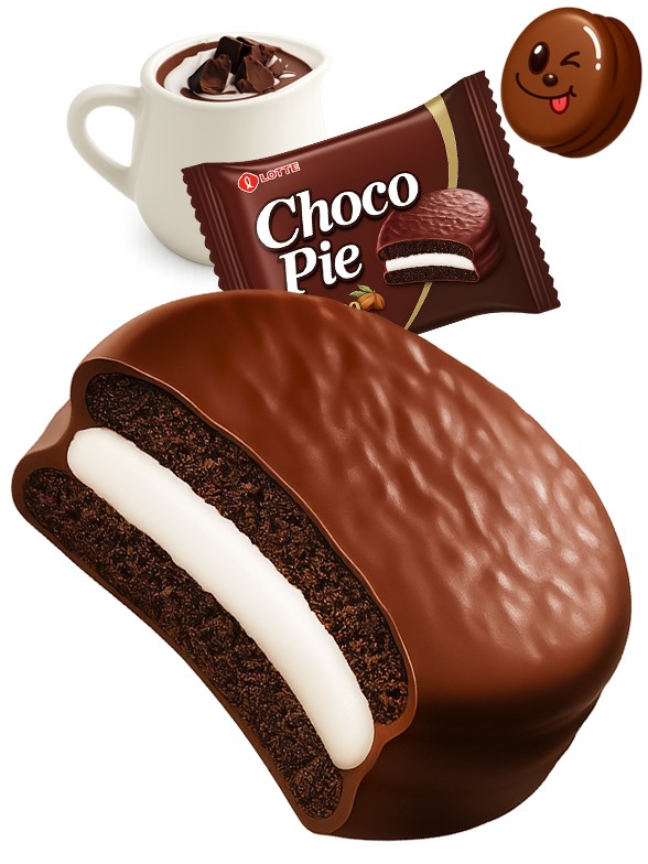 Choco Pie Doble Choco y Crema de Vainilla | Receta Coreana | Unidad