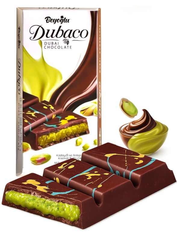 Chocolate Dubai Frapella de Kataifi y Pistacho 200g.