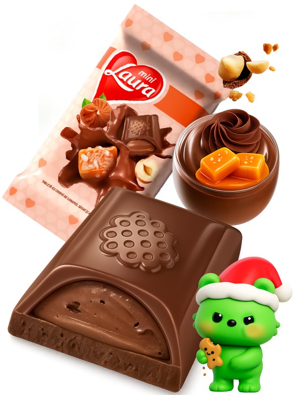 Chocolatina de Caramel Salty y Avellana | Laura | Laura | Dairy Sweets 54g.