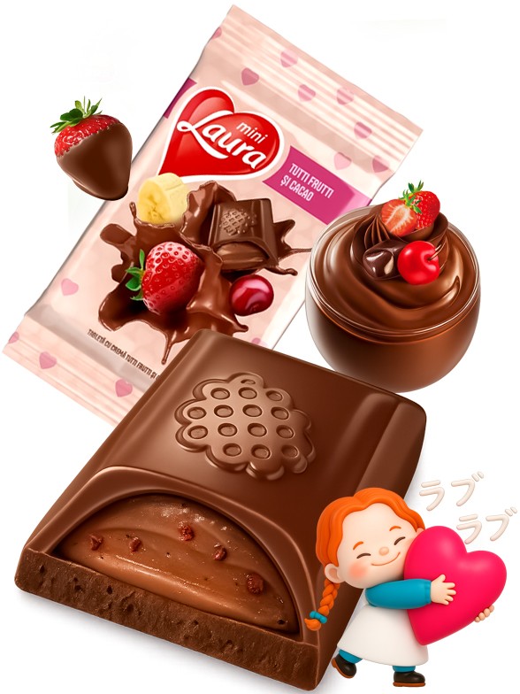 Chocolatina de Tutti Frutti | Laura | Dairy Sweets 54 grs.