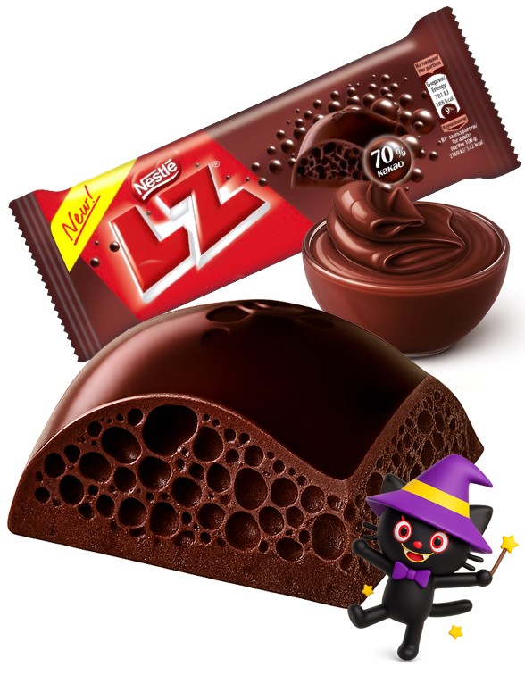 Chocolatina de Mousse de Chocolate Negro 70% Nestle LZ 36g.