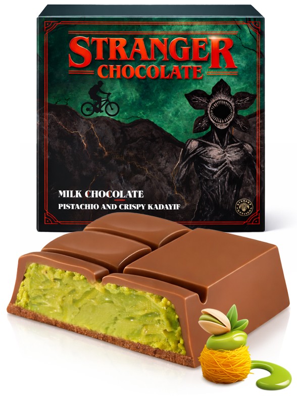 Chocolate Pistacho Estilo Dubai | Stranger Things 100g.