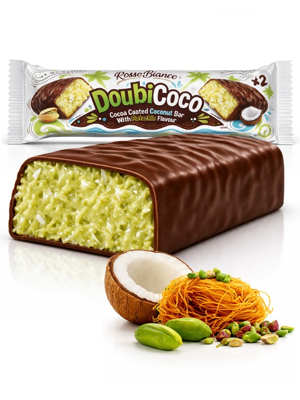 Rosso Bianco Doubi Coco 40g | Chocolate de Dubái Viral