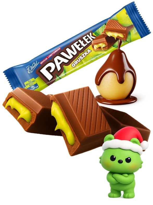 Chocolatina rellena de Pera | Dairy Sweets 45g.