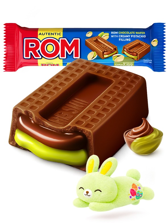 Chocolatina de Crema de Chocolate y Pistacho Salty | Dulce Pascua 44g