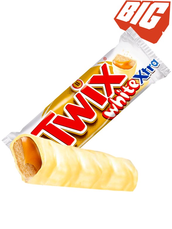 2 Barritas Twix de Chocolate Blanco XTRA 75 grs.