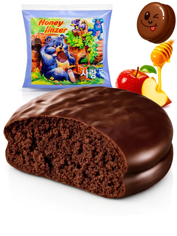 Choco Pie Linzer | Doble Chocolate y Manzana 65g.