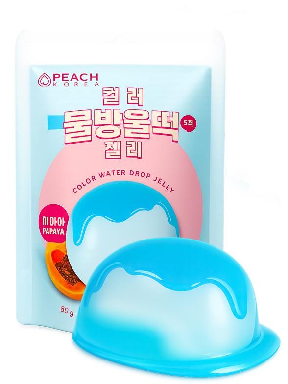 Gelatina  Coreana "Gota de Agua" de Papaya | Water Drop azul 90g.