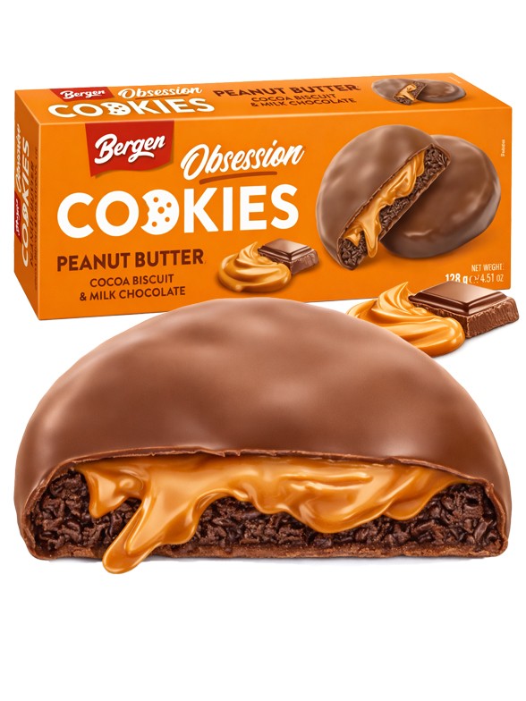 Cookies Chocolate con Cacahuete y Caramelo 110g.