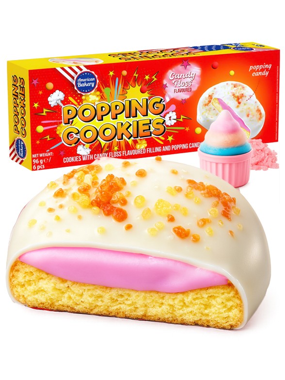 Cookies Popping de Algodón de Azúcar | American Bakery 96g.
